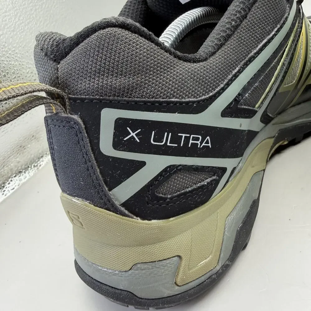 Salomon X Ultra Low GORE-TEX Shoes Mens 12 US Olive Green Hiking Trail Sneakers